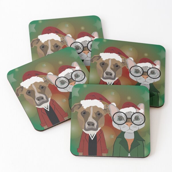 Item preview, dog and cat Christmas designed and sold by EsjCreative.