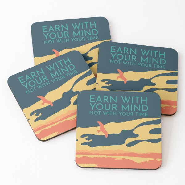 Item preview, Inspirational Quote: Earn with your mind (Naval Ravikant) designed and sold by TKsuited.
