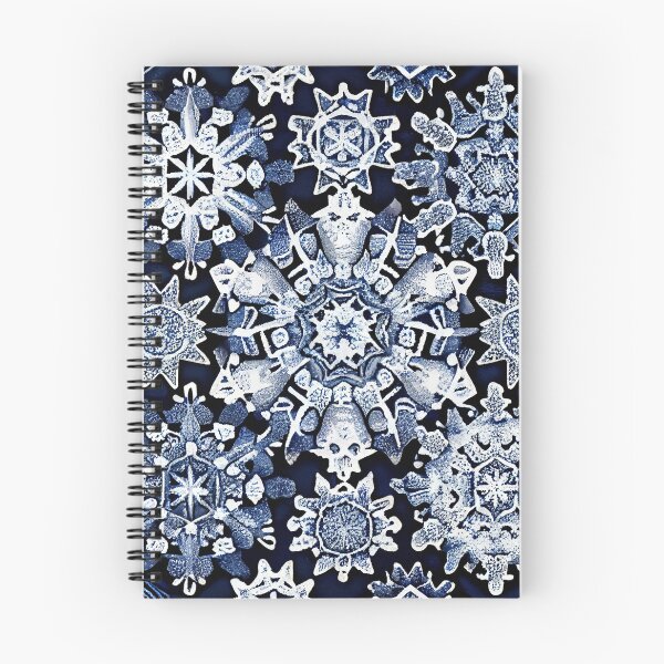 Item preview, White and Blue Snowflake Winter Pattern Digital Painting designed and sold by CodeAndColors.