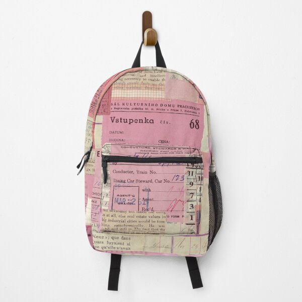 Item preview, Vintage Pink Paper Ephemera Mixed Media Collage designed and sold by ArtsyValhalla.