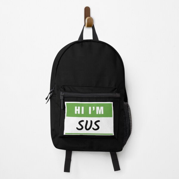 Item preview, Funny Sus Meme Name Tag Green designed and sold by 622Strands.