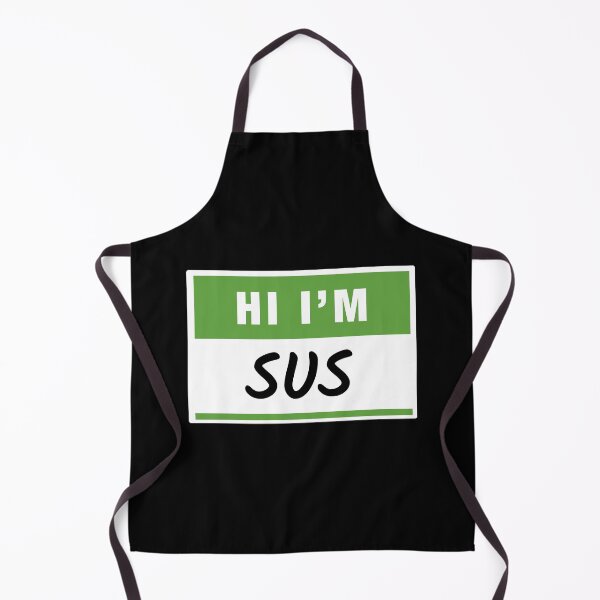 Item preview, Funny Sus Meme Name Tag Green designed and sold by 622Strands.