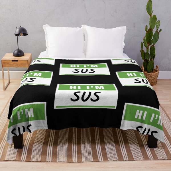 Item preview, Funny Sus Meme Name Tag Green designed and sold by 622Strands.