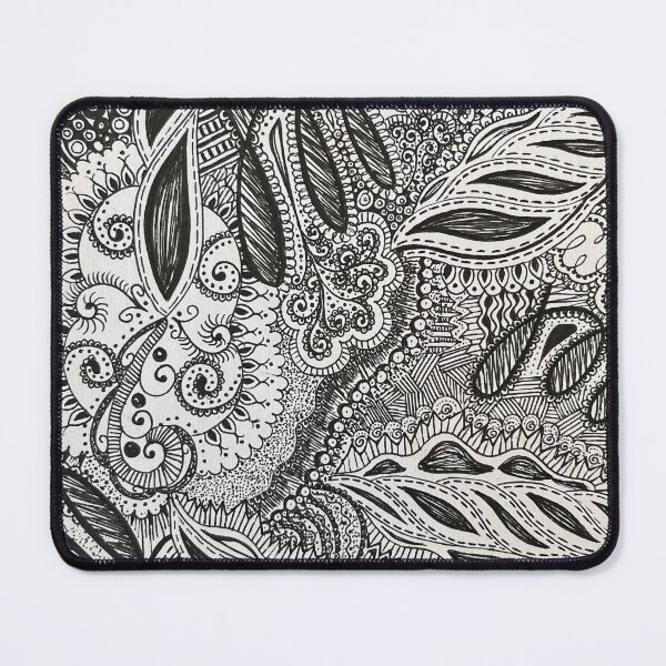 Item preview, Black and White Zentangle Pen Design designed and sold by CosmicHeartSeed.