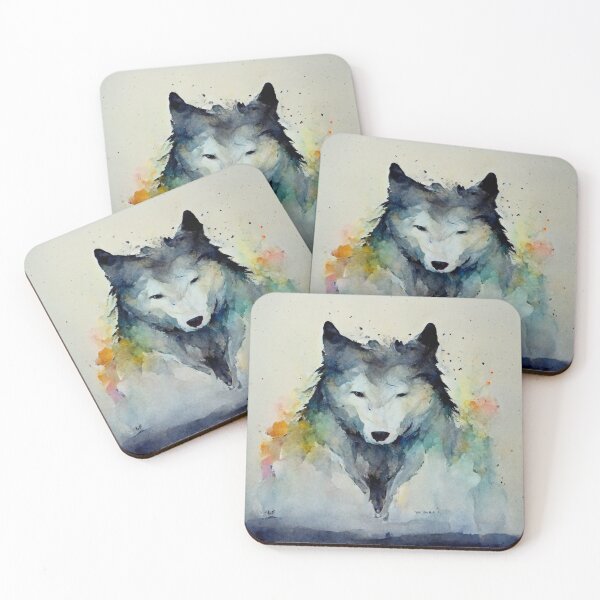 Item preview, Watercolor Wolf by RudeKittenDesigns designed and sold by rudekitten.