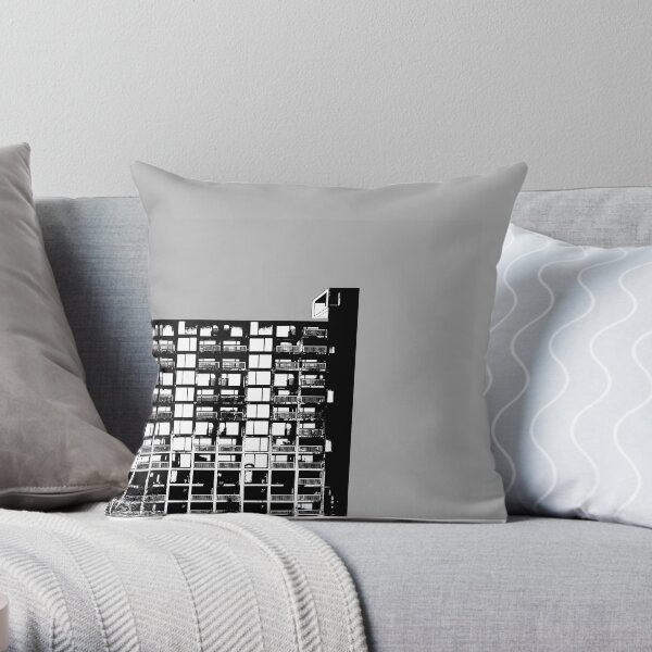 Facing the North-Grey Throw Pillow