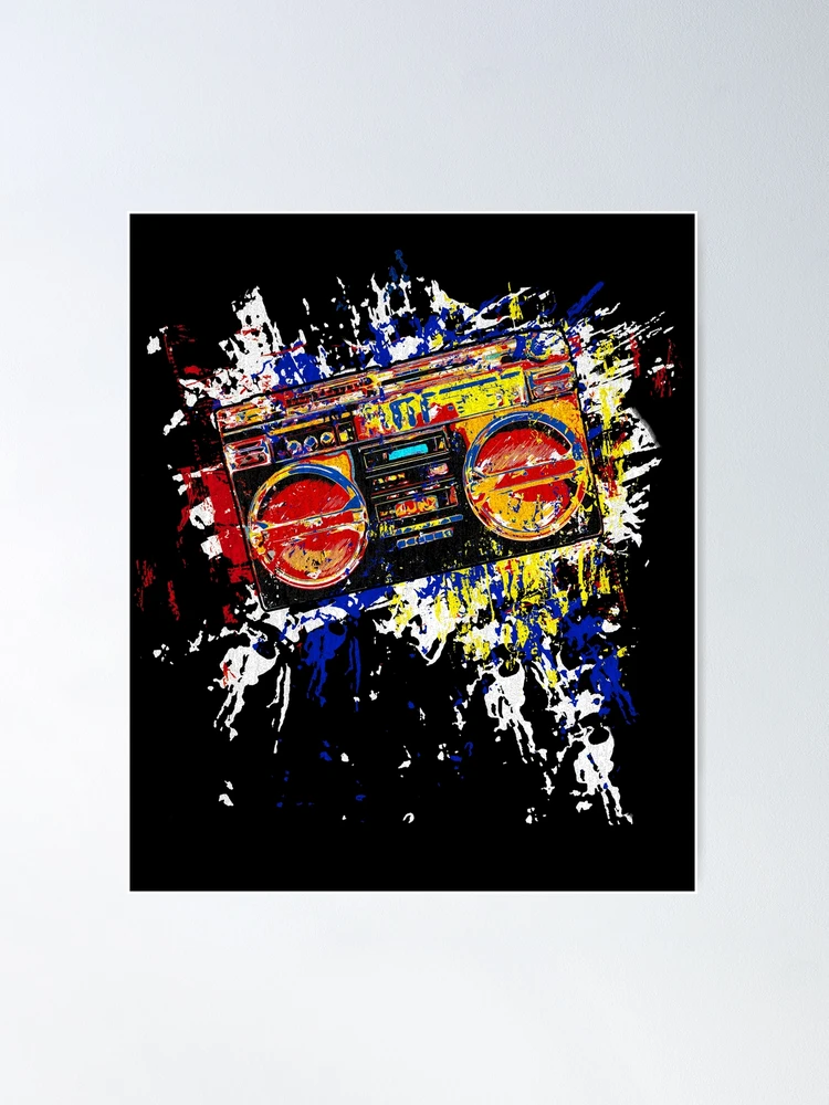 Hip Hop Retro 90s Radio Paint Explosion