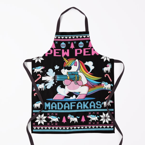 Item preview, Unicorn Pew Pew Madafakas Ugly Christmas Sweater designed and sold by JohnRBliss.