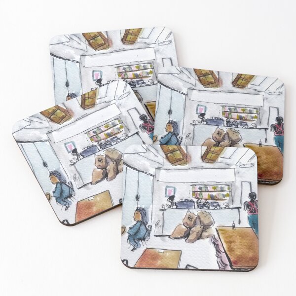 Item preview, Sunday at the Café Watercolor painting designed and sold by SanMould.