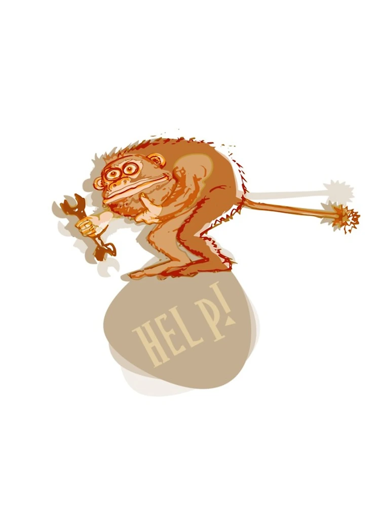 Thumbnail 4 of 4, iPhone Case, Help monkey designed and sold by Rif Khasanov.