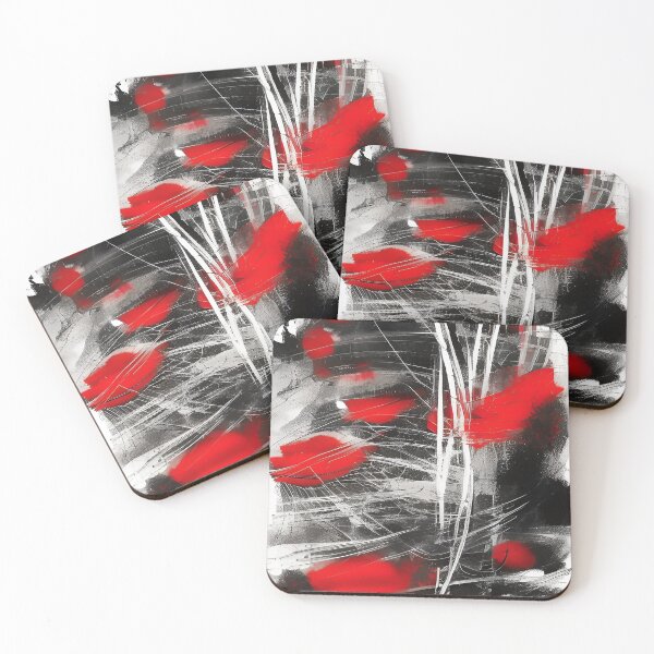 Item preview, Tree Branches with Swirls of Red Leaves Abstract Illustration designed and sold by deniselynnimage.