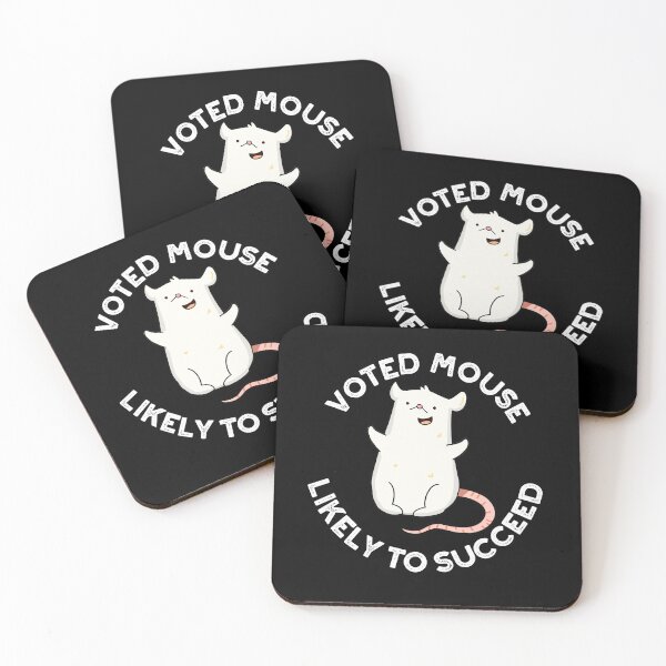 Item preview, Voted Mouse Likely To Succeed Funny Animal Puns (Dark BG) designed and sold by punnybone.