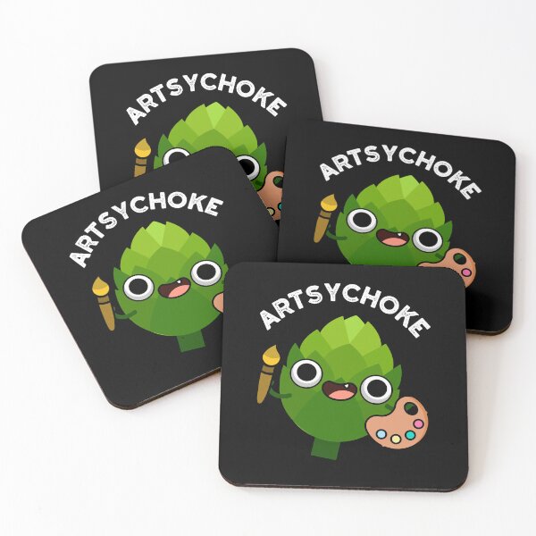 Item preview, Artsychoke Funny Artichoke Puns (Dark BG) designed and sold by punnybone.