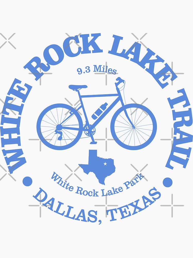 "White Rock Lake Trail (cycling)" Sticker for Sale by