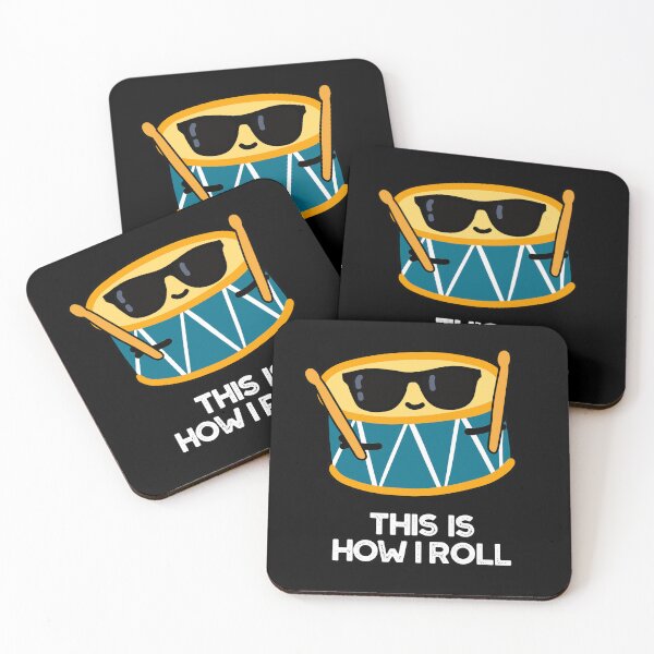 Item preview, This Is How I Roll Funny Drummer Drum Puns (Dark BG) designed and sold by punnybone.