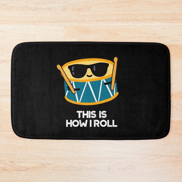 Item preview, This Is How I Roll Funny Drummer Drum Puns (Dark BG) designed and sold by punnybone.