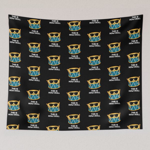 Item preview, This Is How I Roll Funny Drummer Drum Puns (Dark BG) designed and sold by punnybone.