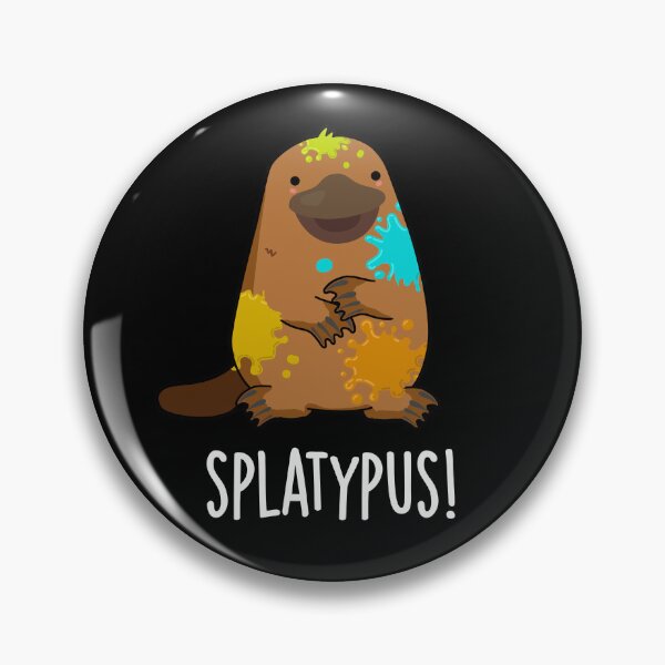 Item preview, Splatypus Funny Animal Platypus Puns (Dark BG) designed and sold by punnybone.
