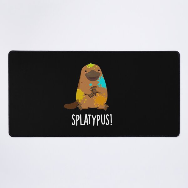Item preview, Splatypus Funny Animal Platypus Puns (Dark BG) designed and sold by punnybone.