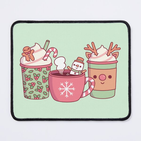 Item preview, Cute Christmas Coffee Drinks Gingerbread Man, Snowman And Reindeer designed and sold by rustydoodle.