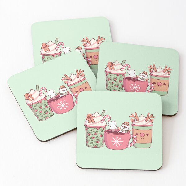 Item preview, Cute Christmas Coffee Drinks Gingerbread Man, Snowman And Reindeer designed and sold by rustydoodle.