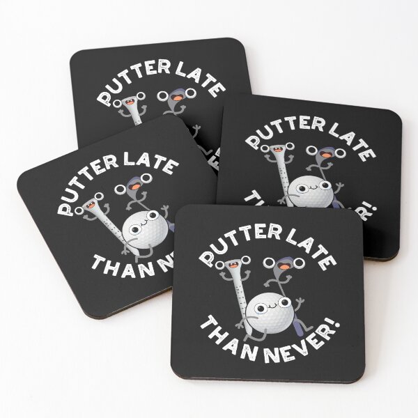Item preview, Putter Later Than Never Funny Golf Puns (Dark BG) designed and sold by punnybone.