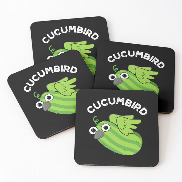 Item preview, Cucumbird Funny Cucumber Puns (Dark BG) designed and sold by punnybone.