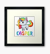 Casper Unicorn Sticker Framed Print