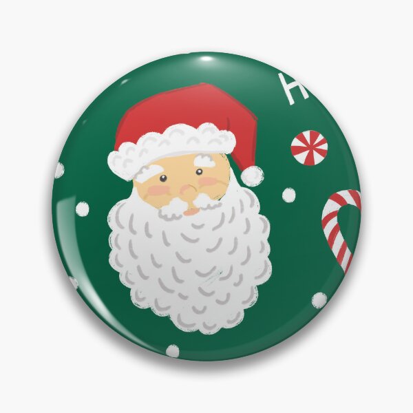 Item preview, Peppermint Santas on Christmas Green designed and sold by latheandquill.