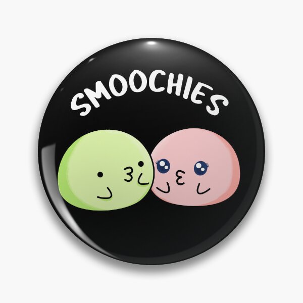 Item preview, Smoochies Funny Food Mochi Puns (Dark BG) designed and sold by punnybone.