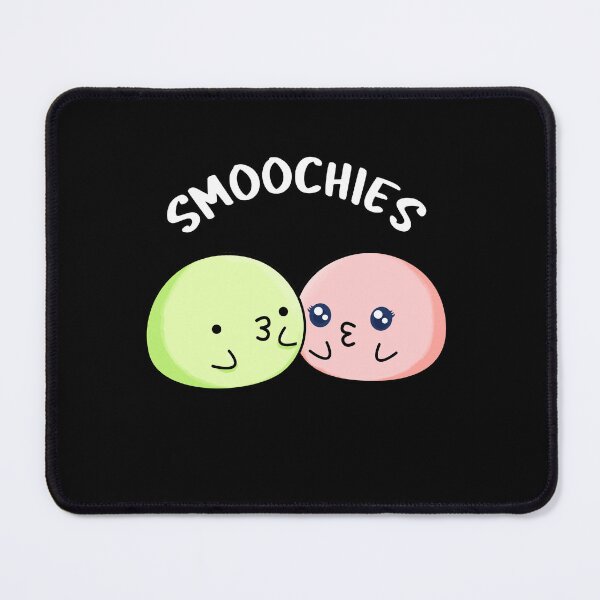 Item preview, Smoochies Funny Food Mochi Puns (Dark BG) designed and sold by punnybone.