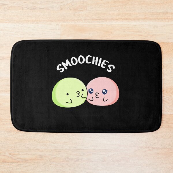 Item preview, Smoochies Funny Food Mochi Puns (Dark BG) designed and sold by punnybone.