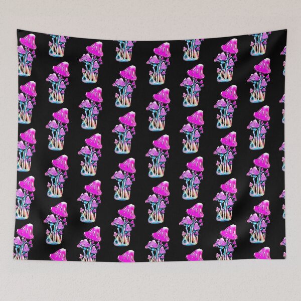 Item preview, Magenta Tangled Mushrooms - Trippy Mushroom Art designed and sold by mikeymadness.