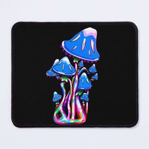 Item preview, Blue Rainbow Mushrooms - Trippy Mushroom Art designed and sold by mikeymadness.