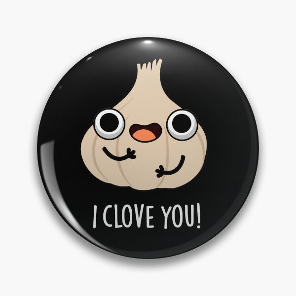 Item preview, I Clove You Funny Garlic Puns (Dark BG) designed and sold by punnybone.