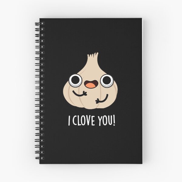 Item preview, I Clove You Funny Garlic Puns (Dark BG) designed and sold by punnybone.
