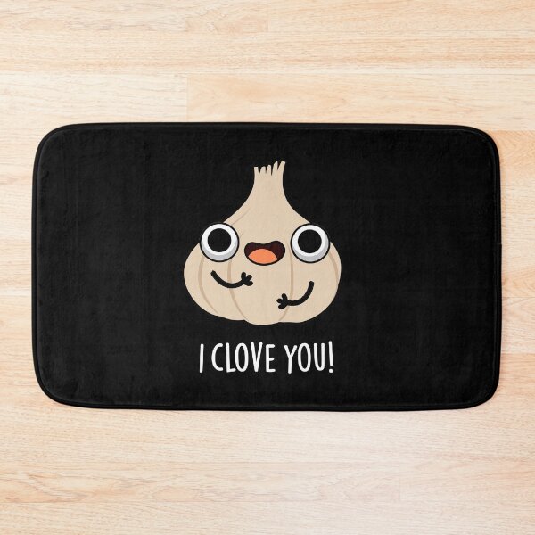 Item preview, I Clove You Funny Garlic Puns (Dark BG) designed and sold by punnybone.