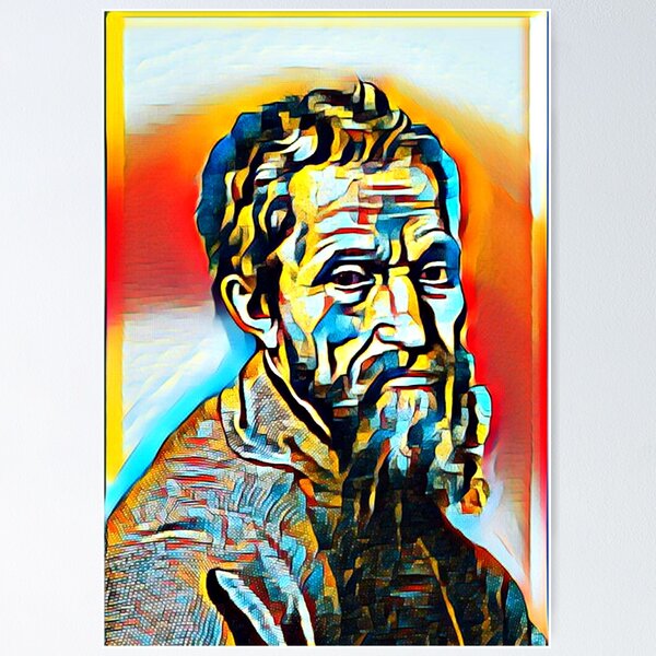 Item preview, Michelangelo Artwork | Michelangelo Portrait | Michelangelo Wall Art  designed and sold by Suyogsonar25.