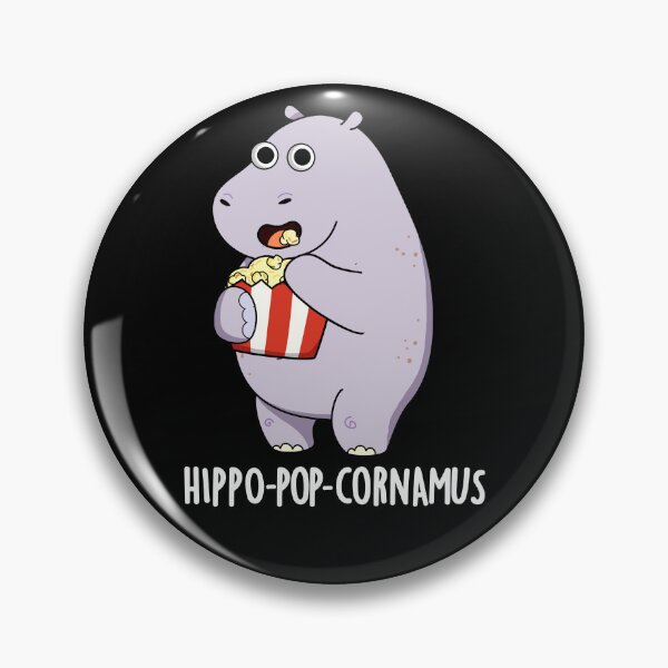Item preview, Hippo-pop-cornamus Funny Hippo Puns (Dark BG) designed and sold by punnybone.