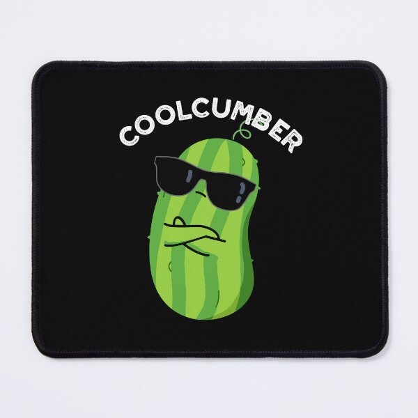 Item preview, Coolcumber Funny Cucumber Puns (Dark BG) designed and sold by punnybone.