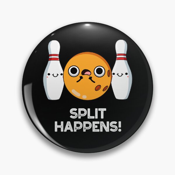 Item preview, Split Happens Funny Bowling Puns (Dark BG) designed and sold by punnybone.