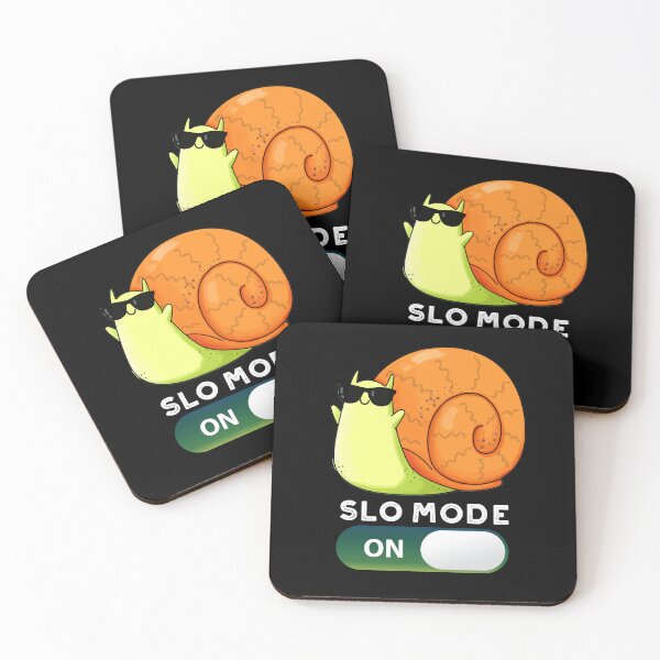Item preview, Slo-mode Slow Motion On Funny Snail Puns (Dark BG) designed and sold by punnybone.