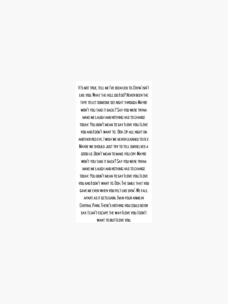 I Love You All Lyrics