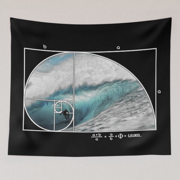 Item preview, Fibonacci Surf Wave designed and sold by maryedenoa.