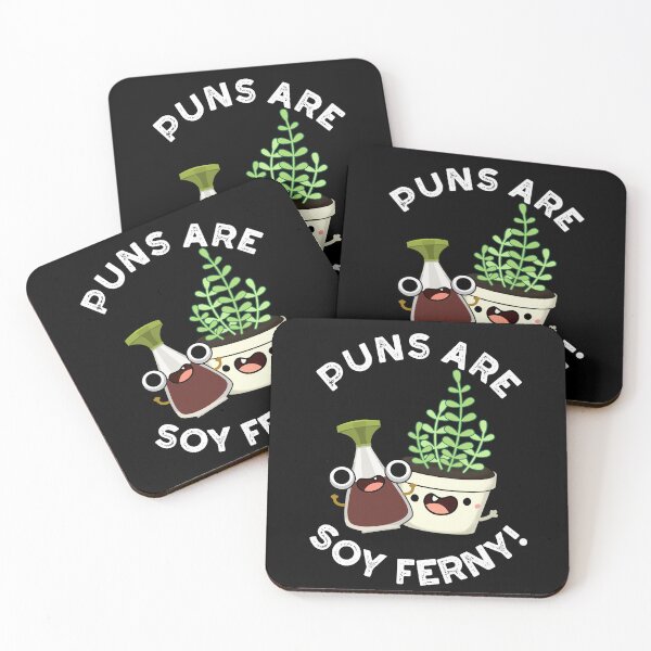 Item preview, Puns Are Soy Ferny Funny Soy Sauce Plant Puns (Dark BG) designed and sold by punnybone.
