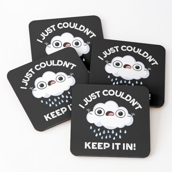 Item preview, I Just Couldn't Keep It In Funny Cloud Puns (Dark BG) designed and sold by punnybone.