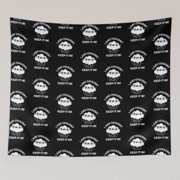 Item preview, I Just Couldn't Keep It In Funny Cloud Puns (Dark BG) designed and sold by punnybone.