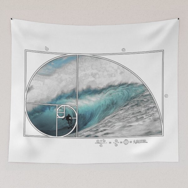 Item preview, Fibonacci Surf Wave designed and sold by maryedenoa.