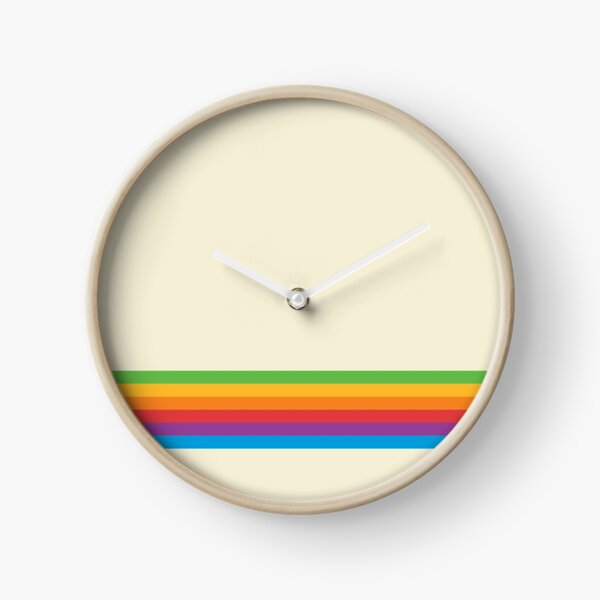 RETRO APPLE RAINBOW Clock