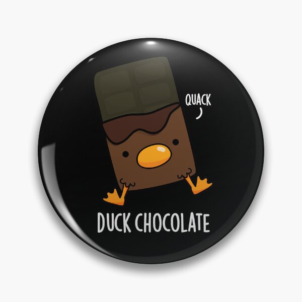 Item preview, Duck Chocolate Funny Dark Chocolate Puns (Dark BG) designed and sold by punnybone.